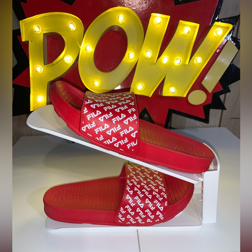 Fila Vibrant Red Slide Sandals - Picture 7 of 7